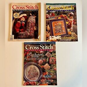 Better Homes & Garden Cross Stitch Country & Crafts Magazines - Lot of 3 1993